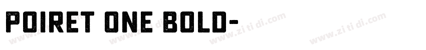 Poiret One Bold字体转换